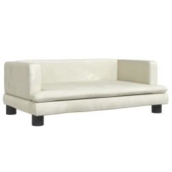 Canapé pour enfants crème 80x45x30 cm velours 