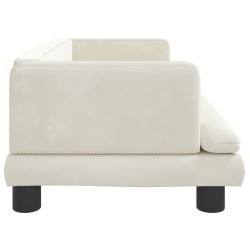 Canapé pour enfants crème 80x45x30 cm velours 