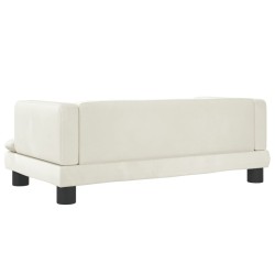 Canapé pour enfants crème 80x45x30 cm velours 