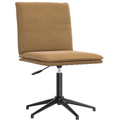 Chaises à manger lot de 2 Marron Velours 
