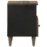 Tables chevet 2 pcs gris clair 40x33x46 cm bois manguier solide 