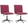 Chaises à manger lot de 2 Rouge bordeaux Velours 