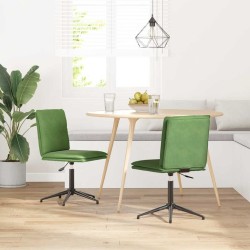 Chaises à manger lot de 2 Vert clair Velours 