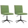 Chaises à manger lot de 2 Vert clair Velours 