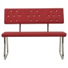 Banc 110 cm Rouge bordeaux Similicuir 