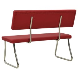 Banc 110 cm Rouge bordeaux Similicuir 