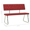 Banc 110 cm Rouge bordeaux Similicuir 