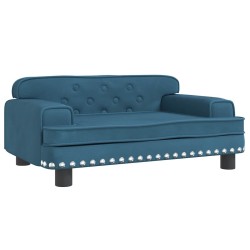 Lit pour chien bleu 70x45x30 cm velours 
