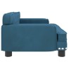 Lit pour chien bleu 70x45x30 cm velours 