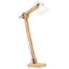 Lampadaire Blanc Bois de manguier massif E27 