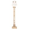 Lampadaire Blanc Bois de manguier massif E27 