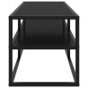 Meuble TV noir avec verre noir 120x40x40 cm 