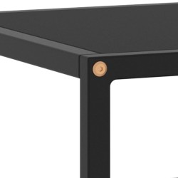 Meuble TV noir avec verre noir 120x40x40 cm 