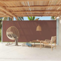 Auvent latéral rétractable de patio 220x600 cm Marron 