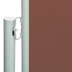 Auvent latéral rétractable de patio 220x600 cm Marron 