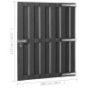 Portillon WPC 100x112 cm Gris 