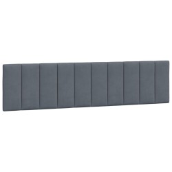 Coussin de tête de lit gris foncé 200 cm velours 