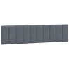 Coussin de tête de lit gris foncé 200 cm velours 