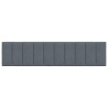 Coussin de tête de lit gris foncé 200 cm velours 