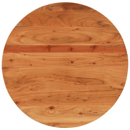 Dessus de table Ø80x3,8 cm rond bois massif d'acacia 