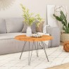 Dessus de table Ø80x3,8 cm rond bois massif d'acacia 