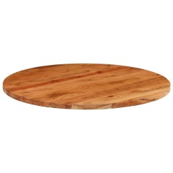 Dessus de table Ø80x3,8 cm rond bois massif d'acacia 