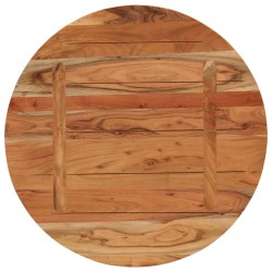 Dessus de table Ø80x3,8 cm rond bois massif d'acacia 