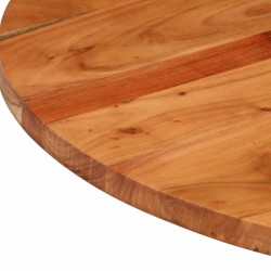 Dessus de table Ø80x3,8 cm rond bois massif d'acacia 
