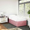 Cadre de lit sans matelas rose 90x190 cm velours 