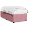 Cadre de lit sans matelas rose 90x190 cm velours 