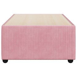 Cadre de lit sans matelas rose 90x190 cm velours 