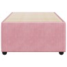 Cadre de lit sans matelas rose 90x190 cm velours 