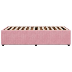 Cadre de lit sans matelas rose 90x190 cm velours 