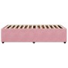 Cadre de lit sans matelas rose 90x190 cm velours 