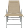Chaise longue Textilène et aluminium Crème 