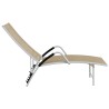 Chaise longue Textilène et aluminium Crème 