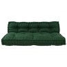 Coussin de canapé sur paletteavec dossier en tissu vert 