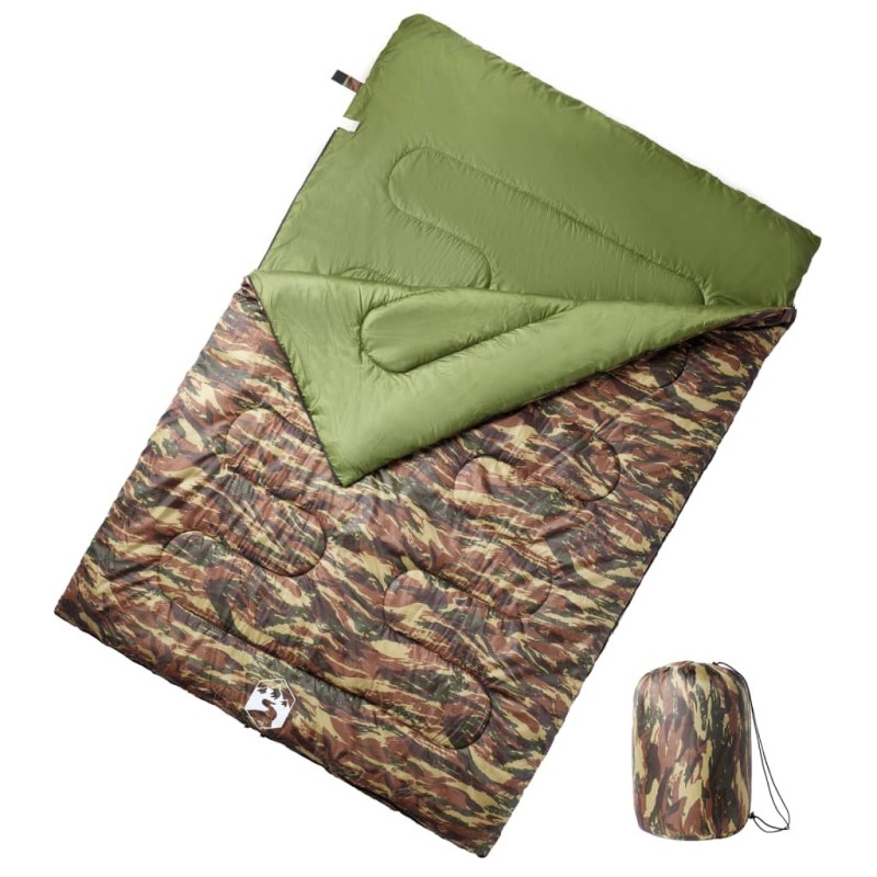 Sac de couchage double et oreillers adultes camping 3-4 saisons 