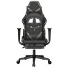 Chaise de jeu avec repose-pied Noir et camouflage Similicuir 