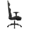 Chaise de jeu avec repose-pied Noir et camouflage Similicuir 