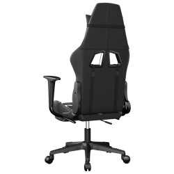 Chaise de jeu avec repose-pied Noir et camouflage Similicuir 