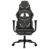 Chaise de jeu de massage repose-pied Noir&Camouflage Similicuir 