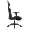 Chaise de jeu de massage repose-pied Noir&Camouflage Similicuir 