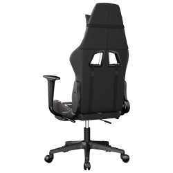 Chaise de jeu de massage repose-pied Noir&Camouflage Similicuir 