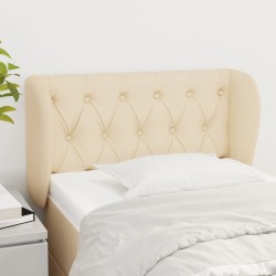 Tête de lit avec oreilles Crème 83x23x78/88 cm Tissu 
