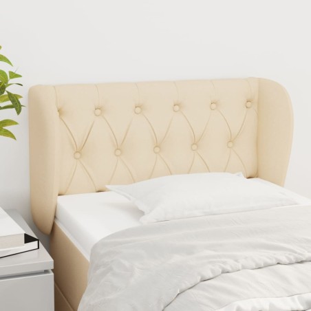 Tête de lit avec oreilles Crème 83x23x78/88 cm Tissu 