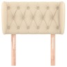 Tête de lit avec oreilles Crème 83x23x78/88 cm Tissu 