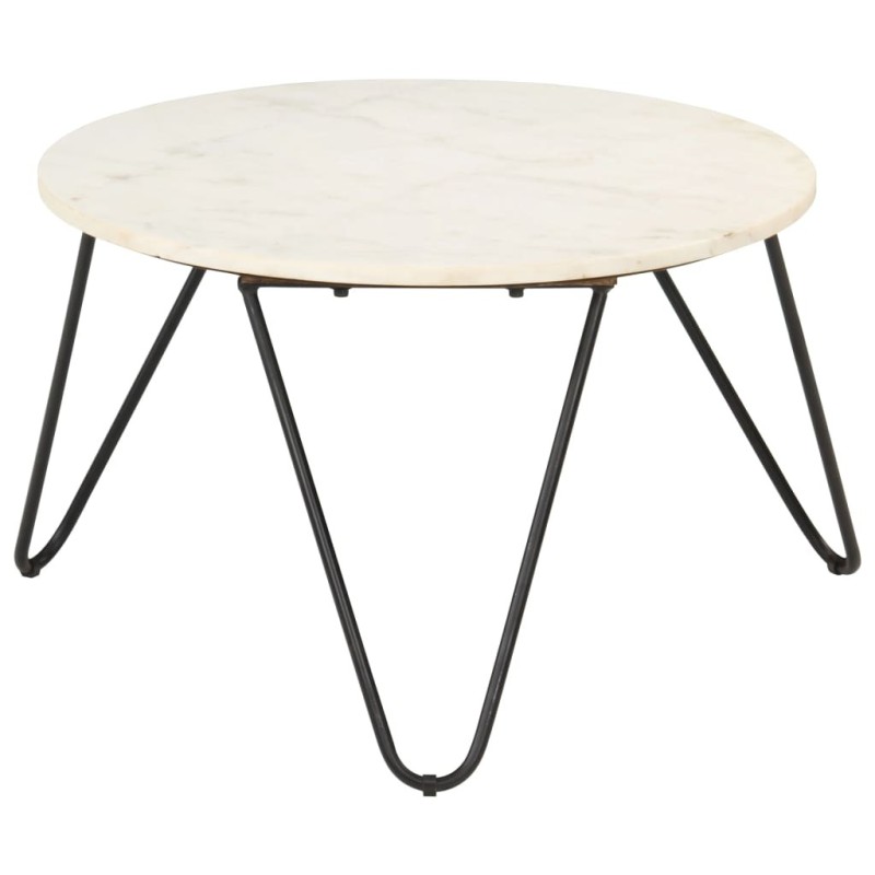 Table basse Blanc 65x65x42 cm Pierre véritable texture marbre Table basse Blanc 65x65x42 cm Pierre véritable texture marbre