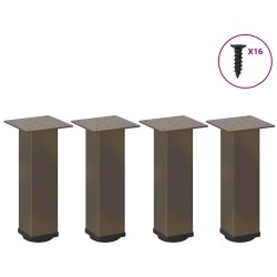 Pieds de table basse 4 pièces Acier naturel 42-44 cm Acier 