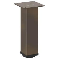 Pieds de table basse 4 pièces Acier naturel 42-44 cm Acier 